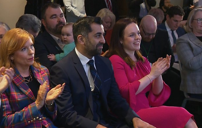 Ash Regan, Humza Yousaf and Kate Forbes as the new leader was announced.