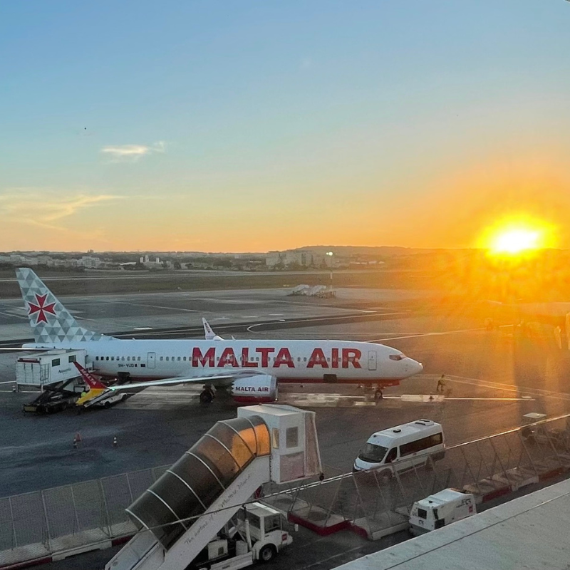 John's delayed flight at Malta airport