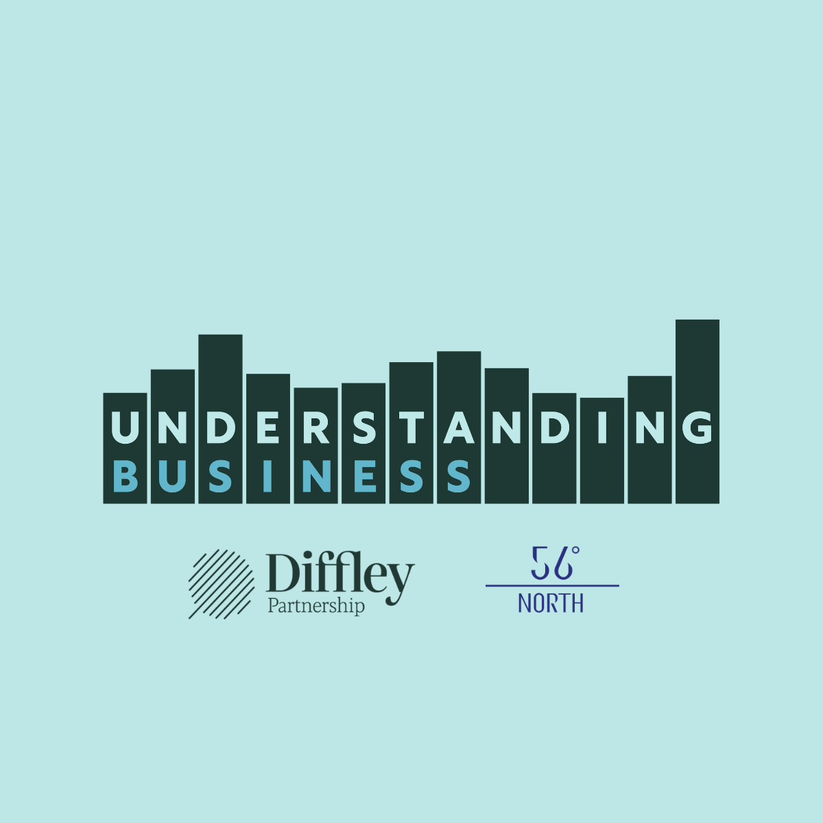 Understanding Business logo on a light blue background.